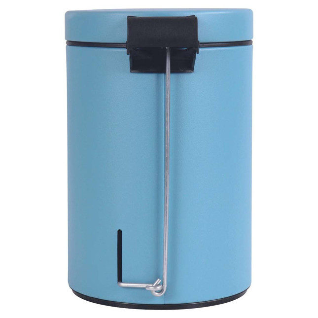 Poubelle salle de bain à pédale 3L Bleu Céleste Poubelle salle de bain à pédale 3L Bleu Céleste