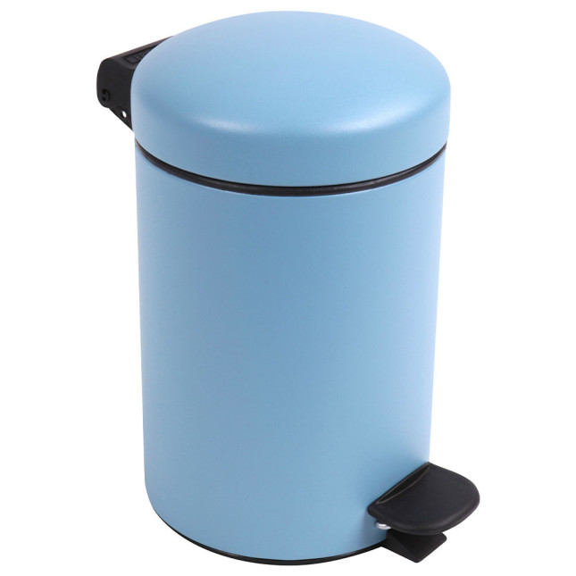 Poubelle salle de bain à pédale 3L Bleu Céleste Poubelle salle de bain à pédale 3L Bleu Céleste