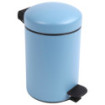 Poubelle salle de bain à pédale 3L Bleu Céleste
