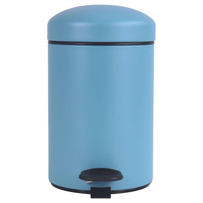 Poubelle salle de bain à pédale 3L Bleu Céleste Poubelle salle de bain à pédale 3L Bleu Céleste