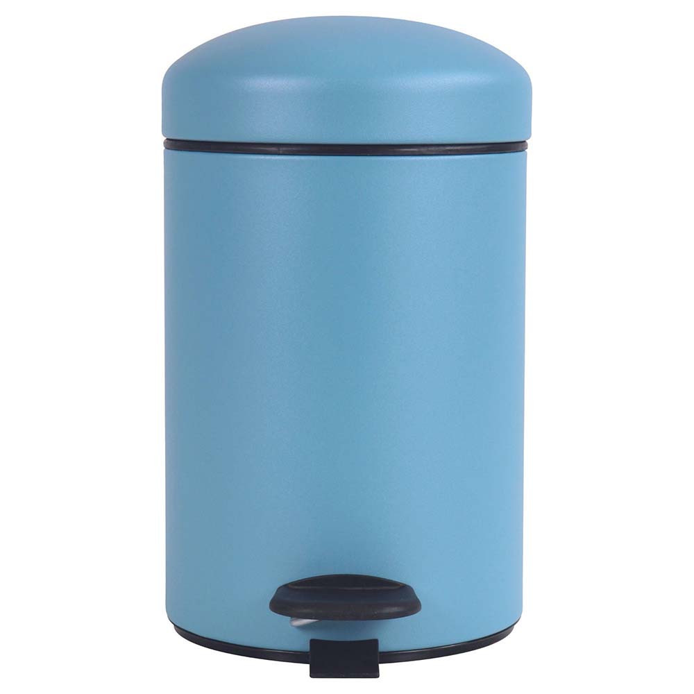Poubelle salle de bain à pédale 3L Bleu Céleste