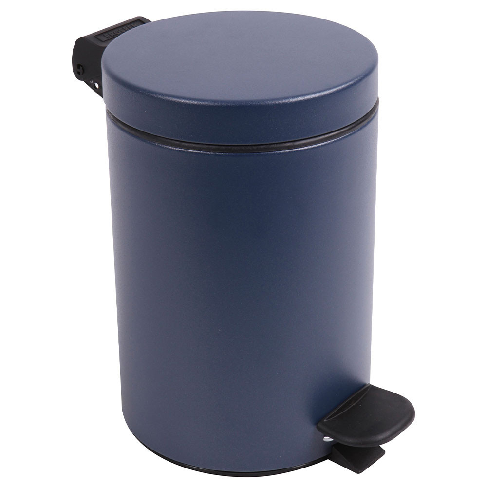 Poubelle salle de bain à pédale 3L Bleu Minéral