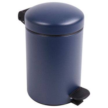 Poubelle salle de bain à pédale 3L Bleu Minéral