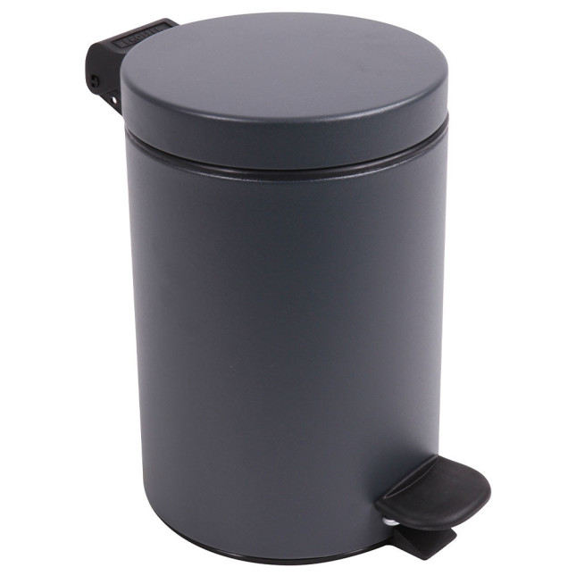 Poubelle salle de bain à pédale 3L Gris Anthracite Poubelle salle de bain à pédale 3L Gris Anthracite