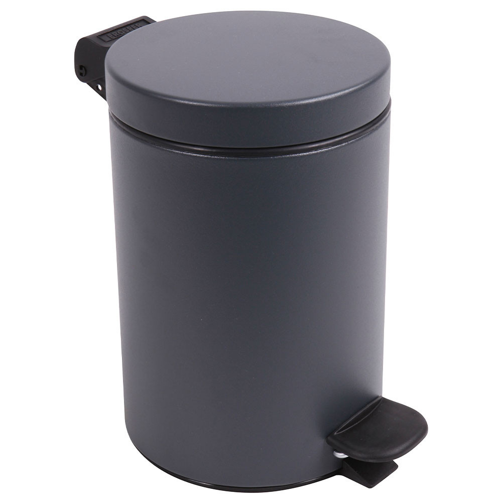 Poubelle salle de bain à pédale 3L Gris Anthracite Poubelle salle de bain à pédale 3L Gris Anthracite