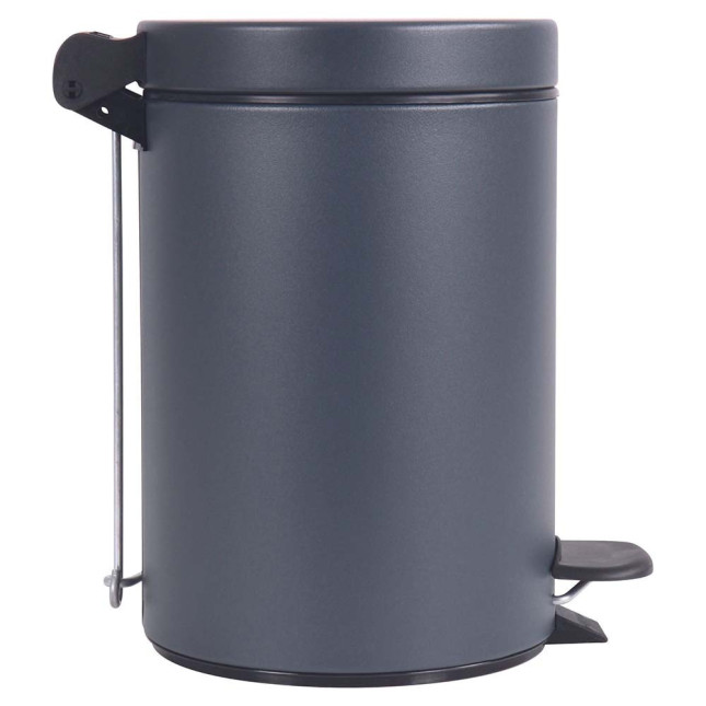 Poubelle salle de bain à pédale 3L Gris Anthracite Poubelle salle de bain à pédale 3L Gris Anthracite