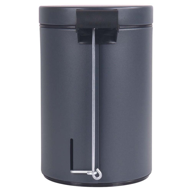 Poubelle salle de bain à pédale 3L Gris Anthracite Poubelle salle de bain à pédale 3L Gris Anthracite