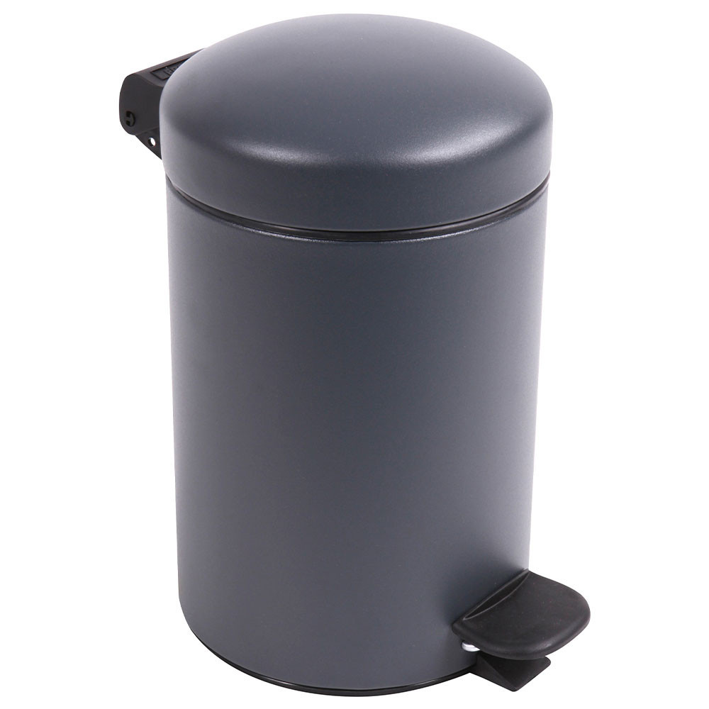 Poubelle salle de bain à pédale 3L Gris Anthracite Poubelle salle de bain à pédale 3L Gris Anthracite