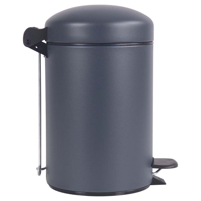 Poubelle salle de bain à pédale 3L Gris Anthracite Poubelle salle de bain à pédale 3L Gris Anthracite