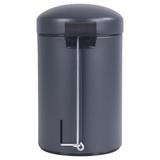 Poubelle salle de bain à pédale 3L Gris Anthracite Poubelle salle de bain à pédale 3L Gris Anthracite