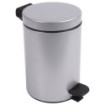 Poubelle salle de bain à pédale 3L Gris Galet