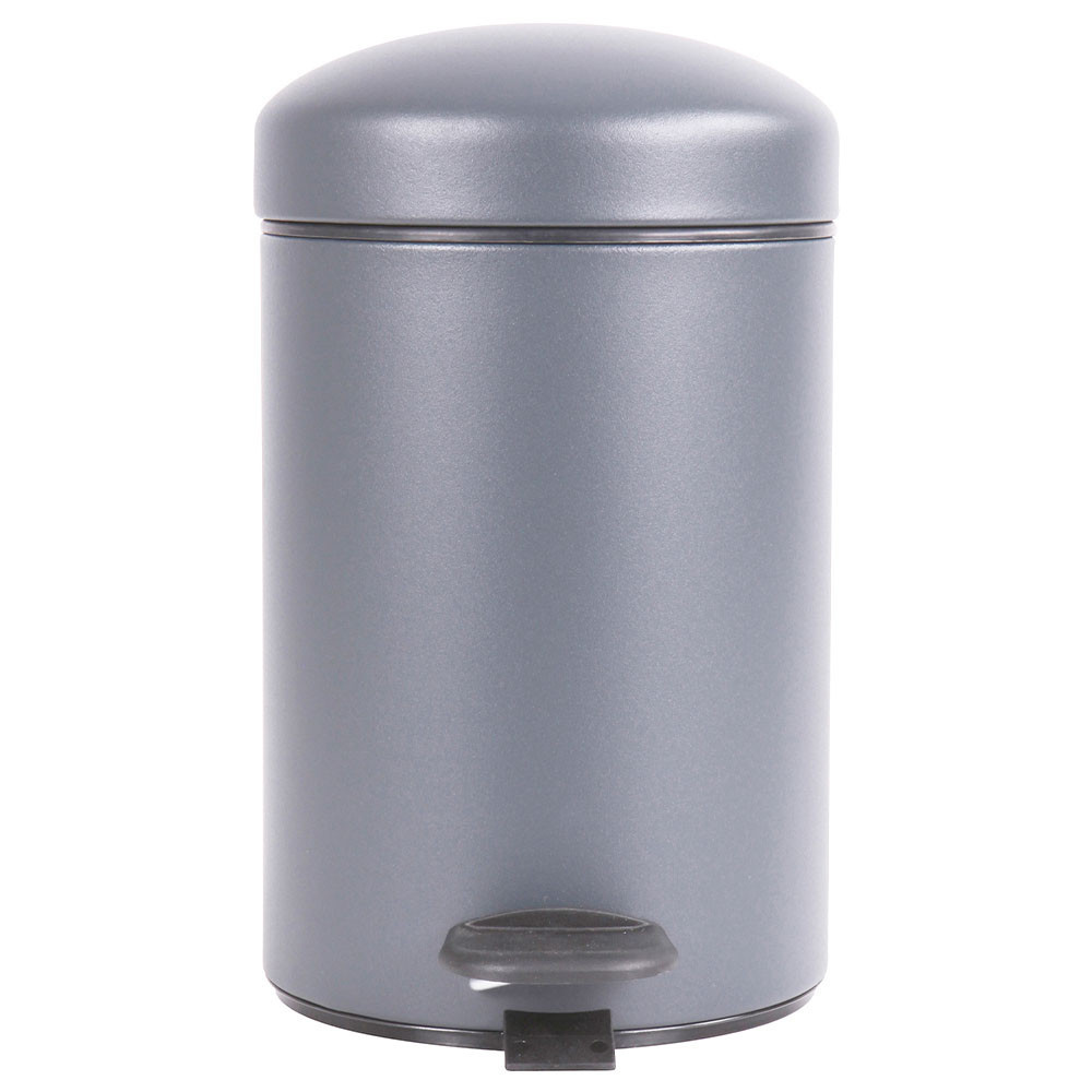 Poubelle salle de bain à pédale 3L Gris Galet
