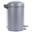 Poubelle salle de bain à pédale 3L Gris Galet