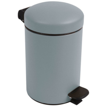 Poubelle salle de bain à pédale 3L Gris Souris