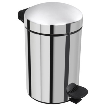 Poubelle salle de bain à pédale 3L Inox
