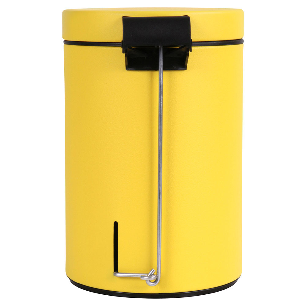 Poubelle salle de bain à pédale 3L Jaune Mimosa