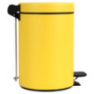 Poubelle salle de bain à pédale 3L Jaune Mimosa