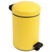 Poubelle salle de bain à pédale 3L Jaune Mimosa
