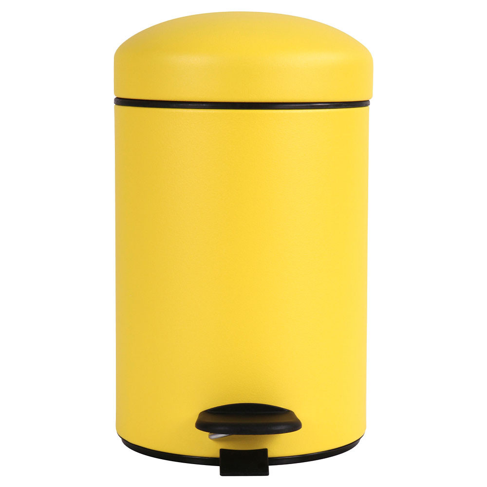 Poubelle salle de bain à pédale 3L Jaune Mimosa