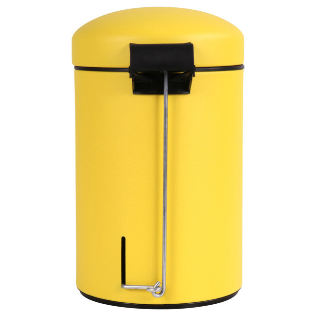 Poubelle salle de bain à pédale 3L Jaune Mimosa