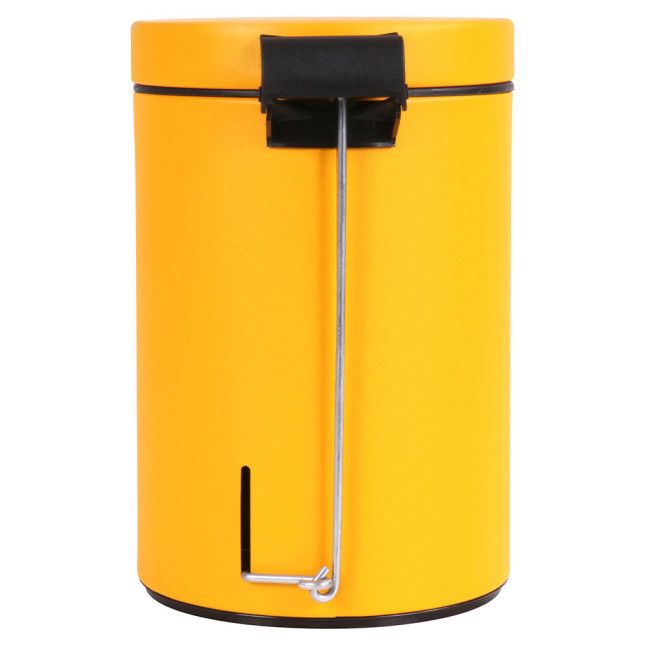 Poubelle salle de bain à pédale 3L Jaune Pamplemousse