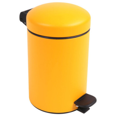 Poubelle salle de bain à pédale 3L Jaune Pamplemousse