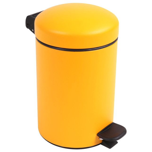 Poubelle salle de bain à pédale 3L Jaune Pamplemousse Poubelle salle de bain à pédale 3L Jaune Pamplemousse