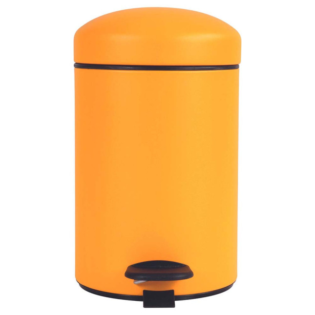 Poubelle salle de bain à pédale 3L Jaune Pamplemousse