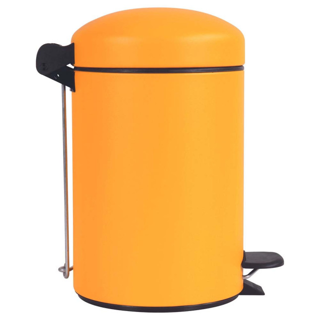 Poubelle salle de bain à pédale 3L Jaune Pamplemousse