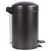Poubelle salle de bain à pédale 3L Noir Basalte