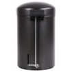 Poubelle salle de bain à pédale 3L Noir Basalte