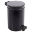 Poubelle salle de bain à pédale 3L Noir Graphite