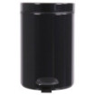 Poubelle salle de bain à pédale 3L Noir Graphite