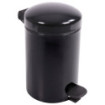 Poubelle salle de bain à pédale 3L Noir Graphite