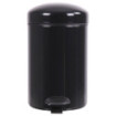 Poubelle salle de bain à pédale 3L Noir Graphite