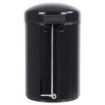 Poubelle salle de bain à pédale 3L Noir Graphite