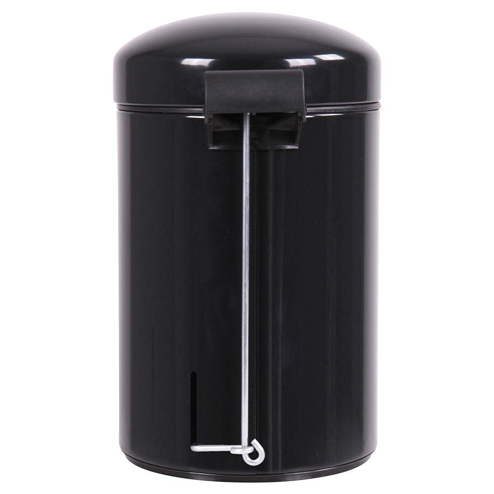 Poubelle salle de bain à pédale 3L Noir Graphite