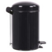 Poubelle salle de bain à pédale 3L Noir Graphite