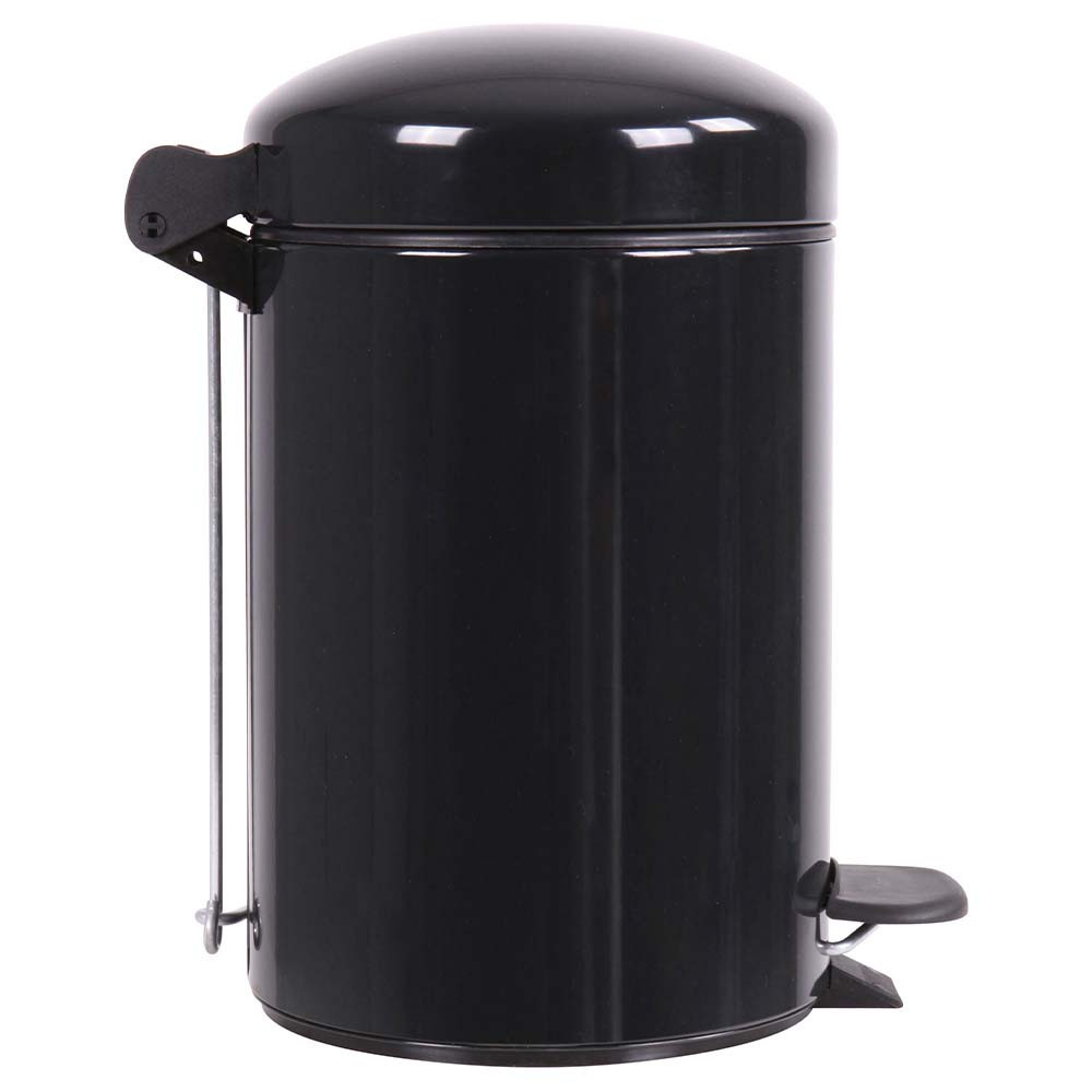 Poubelle salle de bain à pédale 3L Noir Graphite
