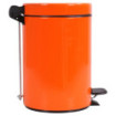 Poubelle salle de bain à pédale 3L Orange Clémentine