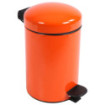 Poubelle salle de bain à pédale 3L Orange Clémentine