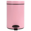 Poubelle salle de bain à pédale 3L Rose Dragée