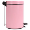 Poubelle salle de bain à pédale 3L Rose Dragée