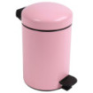 Poubelle salle de bain à pédale 3L Rose Dragée Poubelle salle de bain à pédale 3L Rose Dragée