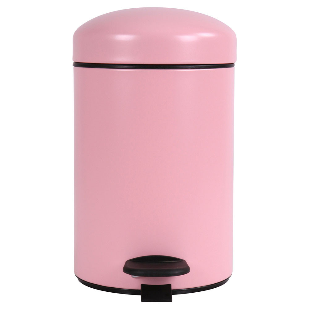 Poubelle salle de bain à pédale 3L Rose Dragée Poubelle salle de bain à pédale 3L Rose Dragée