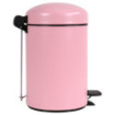 Poubelle salle de bain à pédale 3L Rose Dragée Poubelle salle de bain à pédale 3L Rose Dragée