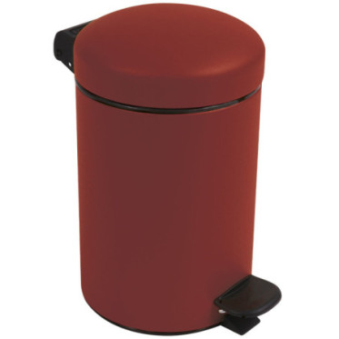 Poubelle salle de bain à pédale 3L Rouge Cerise