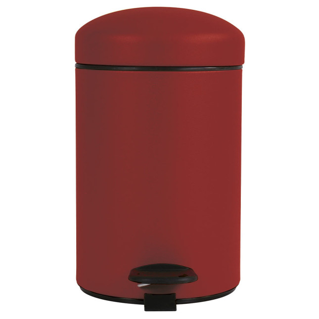 Poubelle salle de bain à pédale 3L Rouge Cerise Poubelle salle de bain à pédale 3L Rouge Cerise
