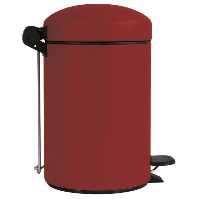 Poubelle salle de bain à pédale 3L Rouge Cerise Poubelle salle de bain à pédale 3L Rouge Cerise