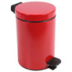 Poubelle salle de bain à pédale 3L Rouge Groseille